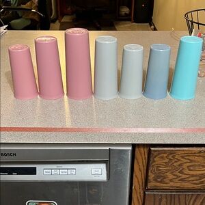 Tupperware Pink and Blue Tumblers Set